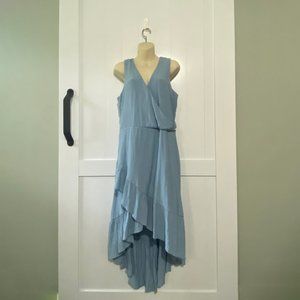 Hi-Lo Blue Wrap Dress, Lee Brand